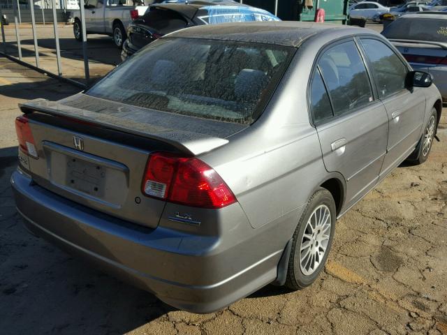 2HGES16505H566396 - 2005 HONDA CIVIC LX GRAY photo 4