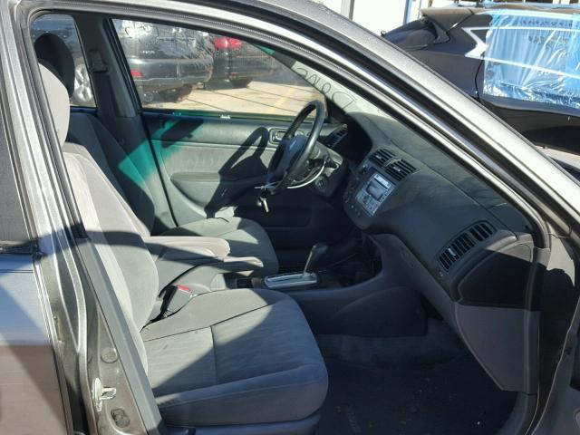 2HGES16505H566396 - 2005 HONDA CIVIC LX GRAY photo 5