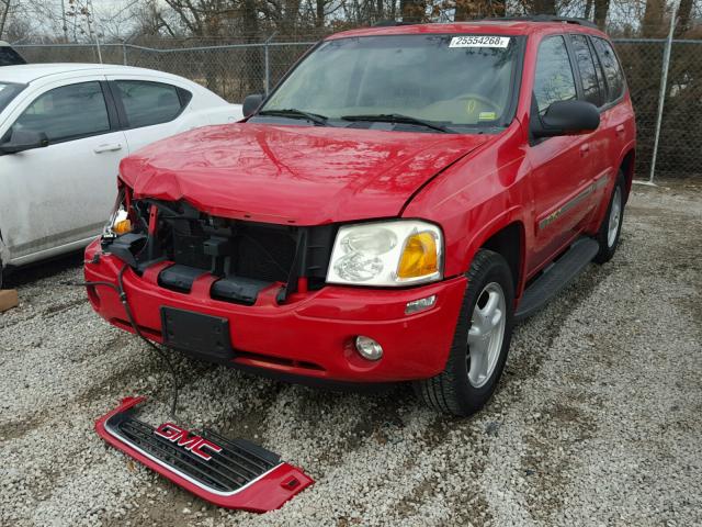 1GKDT13S122422883 - 2002 GMC ENVOY RED photo 2