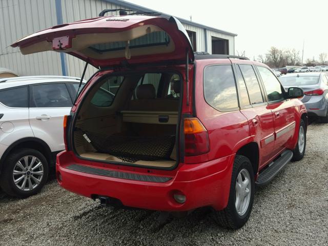 1GKDT13S122422883 - 2002 GMC ENVOY RED photo 4