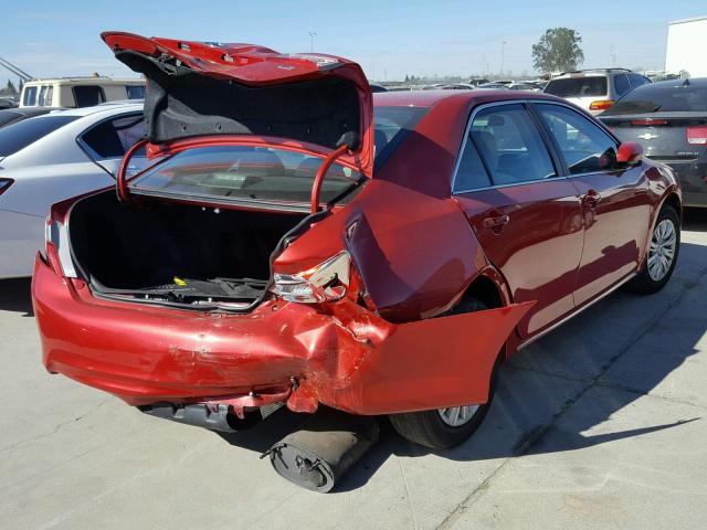 4T4BF1FK4DR304177 - 2013 TOYOTA CAMRY L RED photo 4