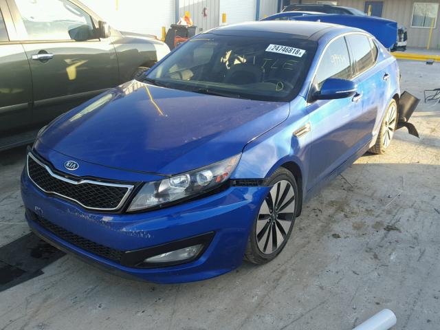 KNAGR4A68B5095618 - 2011 KIA OPTIMA SX BLUE photo 2