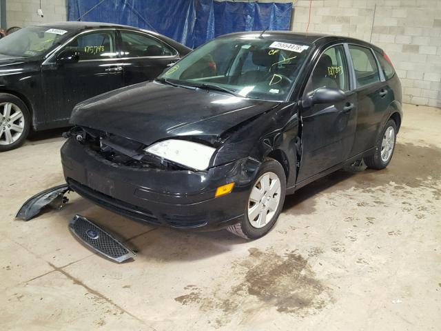 1FAFP37N07W341386 - 2007 FORD FOCUS ZX5 BLACK photo 2