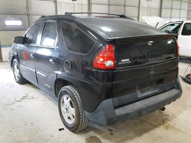 3G7DA03E42S558353 - 2002 PONTIAC AZTEK BLACK photo 3