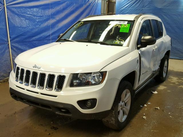 1C4NJDBB4ED649583 - 2014 JEEP COMPASS SP WHITE photo 2