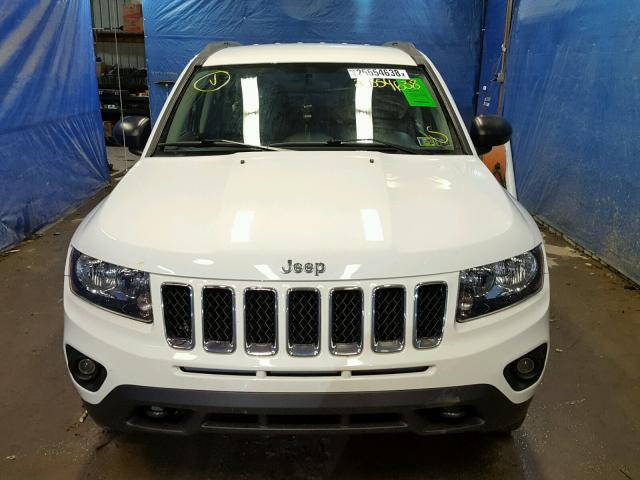 1C4NJDBB4ED649583 - 2014 JEEP COMPASS SP WHITE photo 9