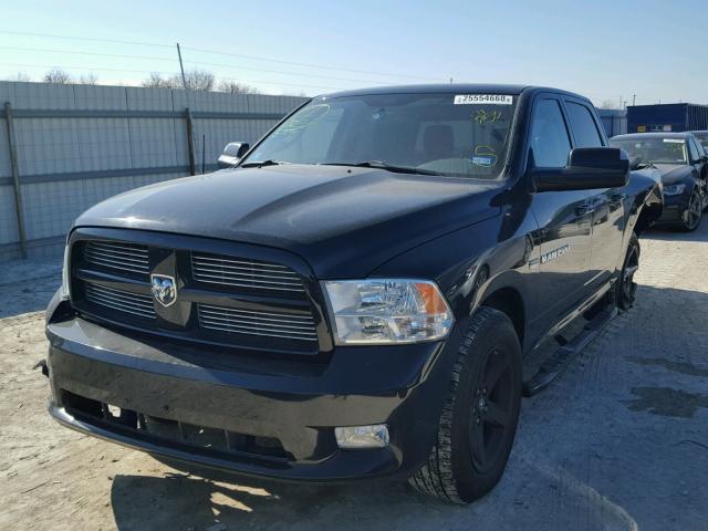 1C6RD6MT0CS149253 - 2012 DODGE RAM 1500 S BLACK photo 2