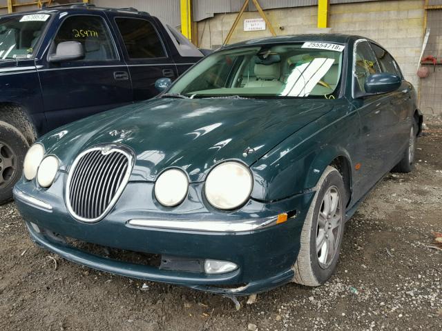 SAJEA01T04FN10512 - 2004 JAGUAR S-TYPE GREEN photo 2