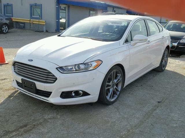 3FA6P0K99ER376033 - 2014 FORD FUSION TIT WHITE photo 2