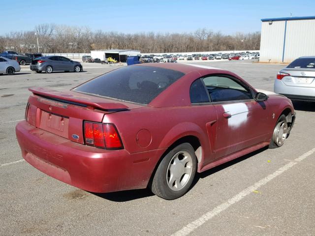 1FAFP40421F157520 - 2001 FORD MUSTANG MAROON photo 4