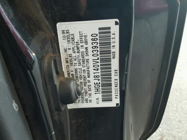 1HGEJ8140VL039360 - 1997 HONDA CIVIC EX Qara foto 10