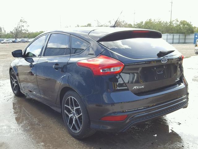 1FADP3K25FL340223 - 2015 FORD FOCUS SE BLACK photo 3