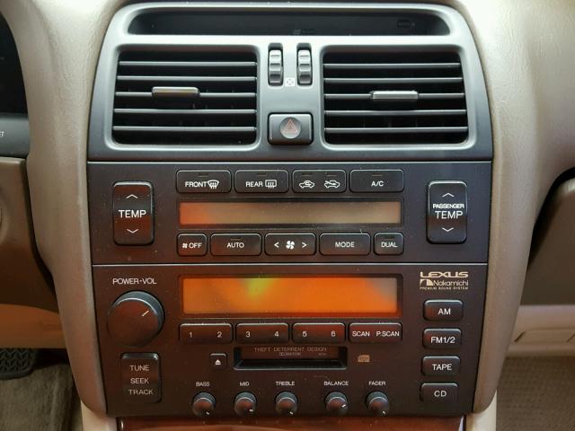 JT8BH28F4V0087901 - 1997 LEXUS LS 400 GRAY photo 9