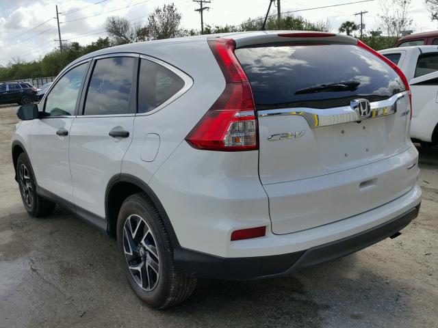 5J6RM4H46GL042623 - 2016 HONDA CR-V SE WHITE photo 3