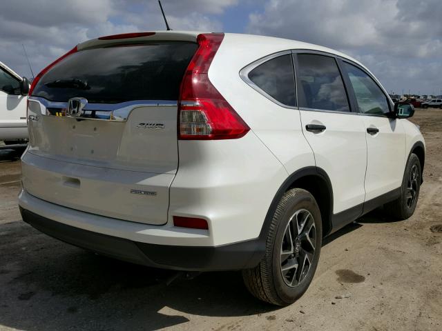 5J6RM4H46GL042623 - 2016 HONDA CR-V SE WHITE photo 4