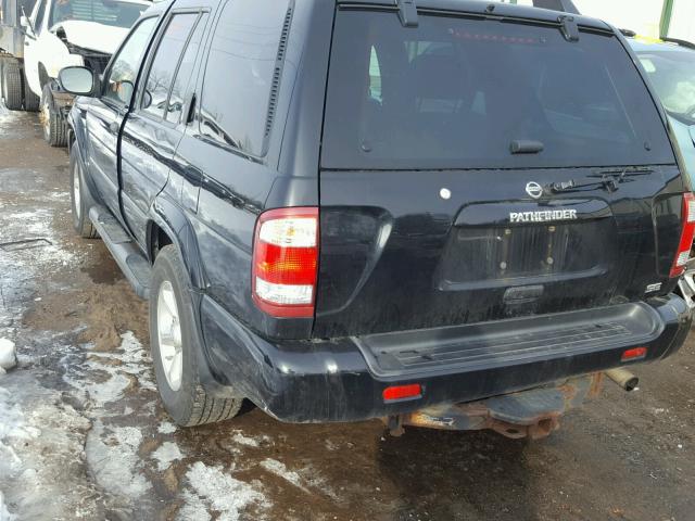 JN8DR09Y94W911922 - 2004 NISSAN PATHFINDER BLACK photo 3