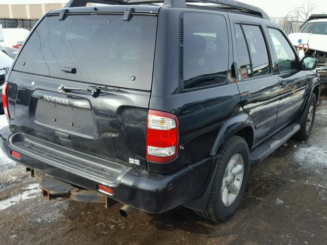 JN8DR09Y94W911922 - 2004 NISSAN PATHFINDER BLACK photo 4