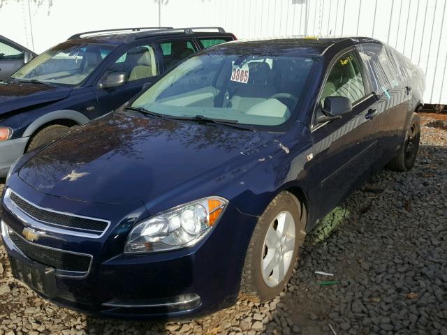 1G1ZG57B584290398 - 2008 CHEVROLET MALIBU LS BLUE photo 2