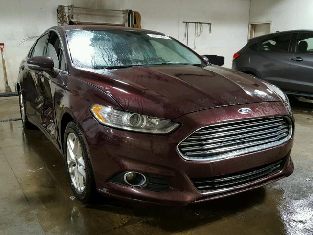 3FA6P0HR2DR261909 - 2013 FORD FUSION SE MAROON photo 1