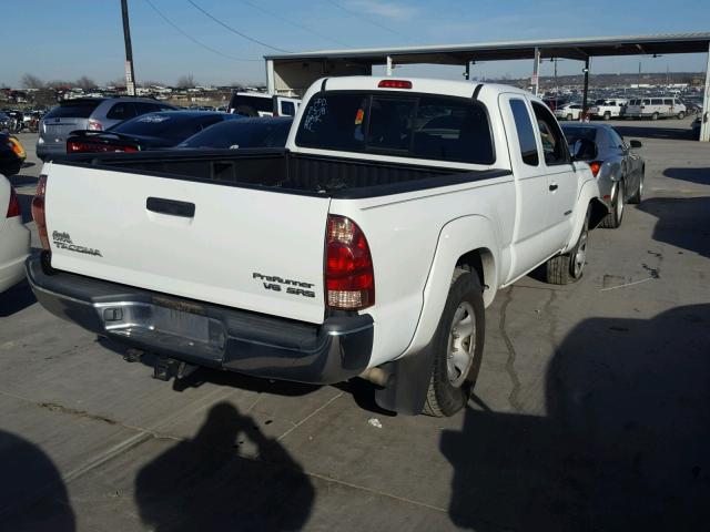 5TETU62N35Z039525 - 2005 TOYOTA TACOMA PRE WHITE photo 4