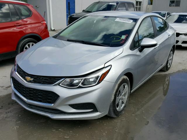1G1BC5SM1H7150479 - 2017 CHEVROLET CRUZE LS SILVER photo 2