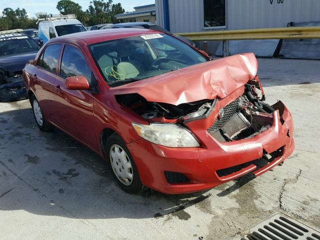 2T1BU40E09C187274 - 2009 TOYOTA COROLLA BA RED photo 1