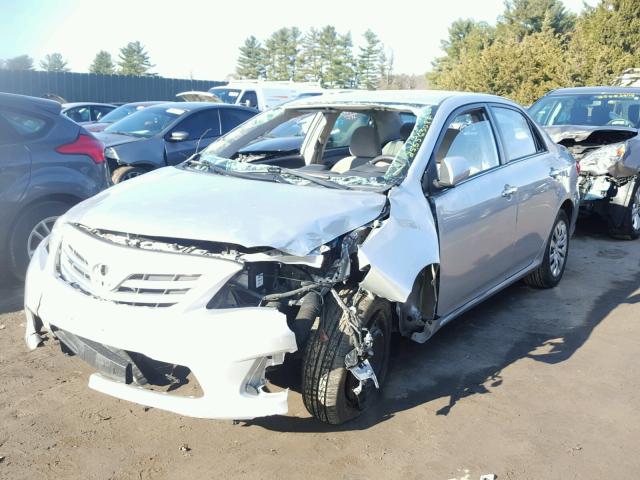 5YFBU4EE1DP154382 - 2013 TOYOTA COROLLA BA SILVER photo 2