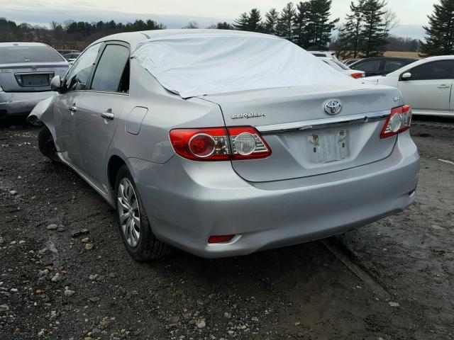 5YFBU4EE1DP154382 - 2013 TOYOTA COROLLA BA SILVER photo 3