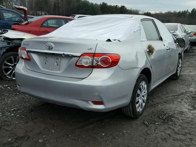 5YFBU4EE1DP154382 - 2013 TOYOTA COROLLA BA SILVER photo 4