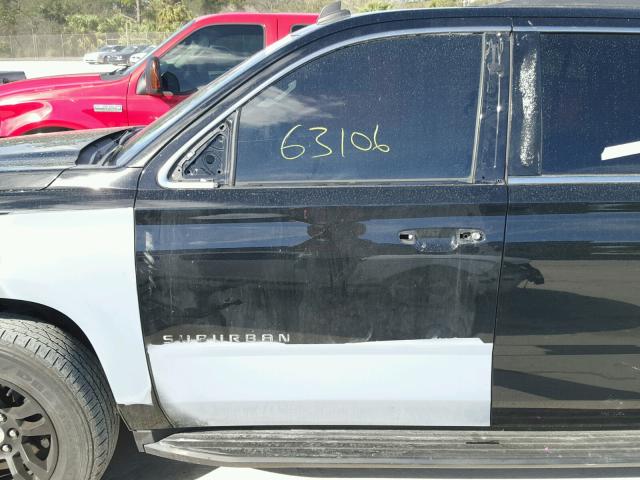 1GNSCJKC8FR149104 - 2015 CHEVROLET SUBURBAN C BLACK photo 10