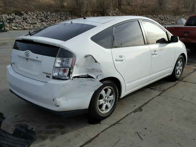 JTDKB22U653110183 - 2005 TOYOTA PRIUS WHITE photo 4