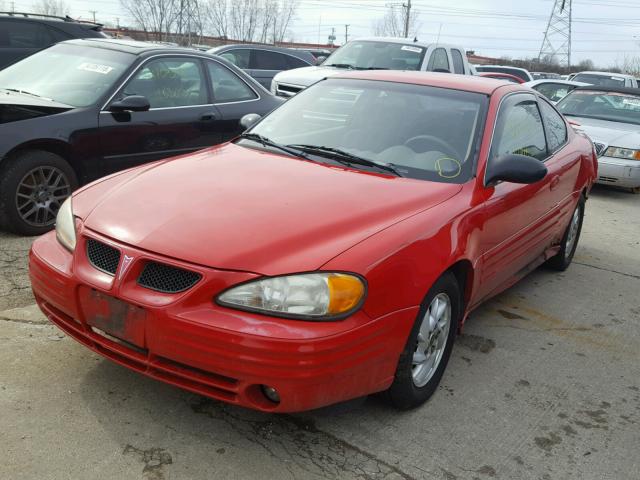 1G2NF12FX2C305703 - 2002 PONTIAC GRAND AM S RED photo 2