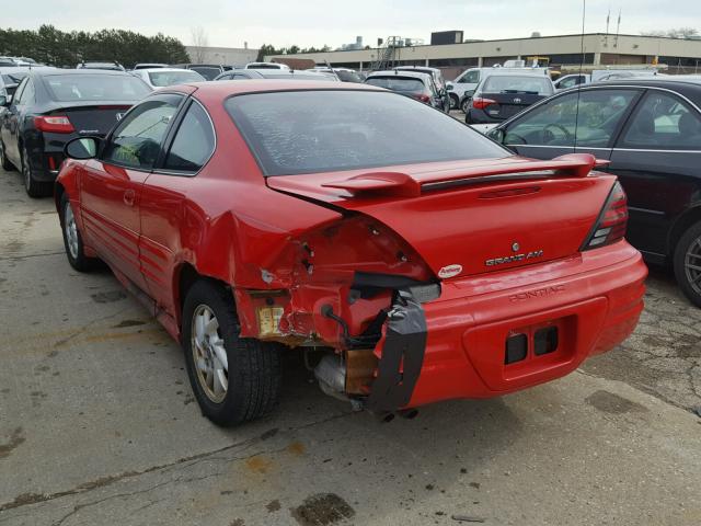 1G2NF12FX2C305703 - 2002 PONTIAC GRAND AM S RED photo 3