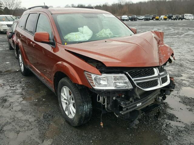 3C4PDDBG8ET251301 - 2014 DODGE JOURNEY SX ORANGE photo 1