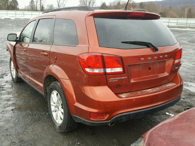 3C4PDDBG8ET251301 - 2014 DODGE JOURNEY SX ORANGE photo 3