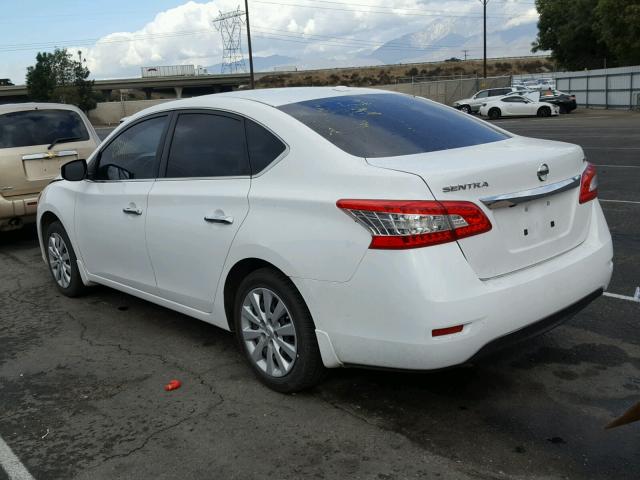 3N1AB7AP9FL651029 - 2015 NISSAN SENTRA S WHITE photo 3