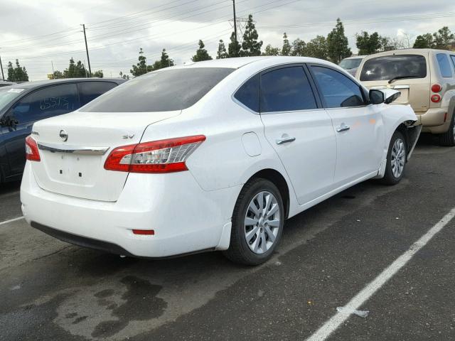 3N1AB7AP9FL651029 - 2015 NISSAN SENTRA S WHITE photo 4