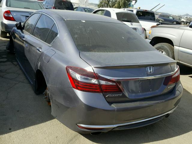 1HGCR2F65GA045130 - 2016 HONDA ACCORD SPO GRAY photo 3