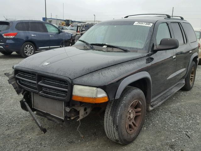 1D4HR38N03F613539 - 2003 DODGE DURANGO SP BLACK photo 2