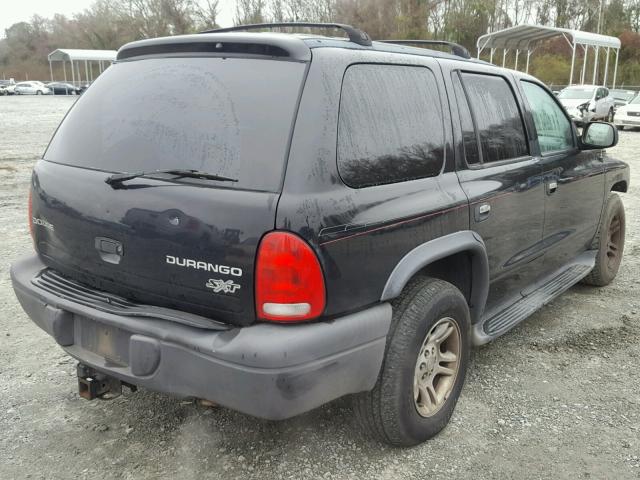 1D4HR38N03F613539 - 2003 DODGE DURANGO SP BLACK photo 4