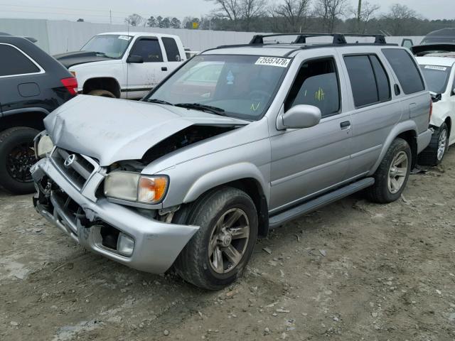 JN8DR09X62W667604 - 2002 NISSAN PATHFINDER SILVER photo 2