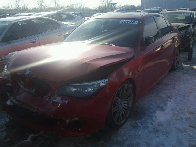 WBANW53519CT55535 - 2009 BMW 550 I RED photo 2