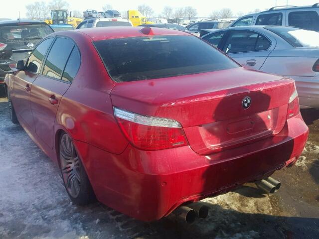 WBANW53519CT55535 - 2009 BMW 550 I RED photo 3