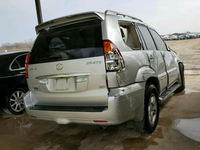 JTJBT20X860118697 - 2006 LEXUS GX 470 SILVER photo 4