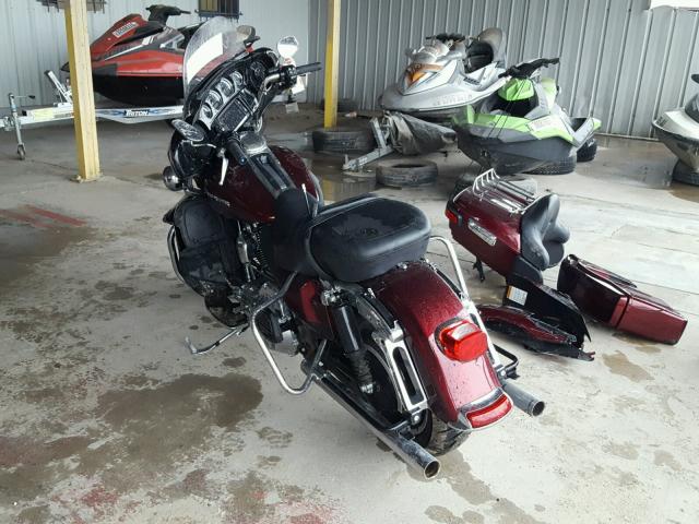 1HD1KEL18EB652052 - 2014 HARLEY-DAVIDSON FLHTK ELEC მუქწითელი ფოტო 3