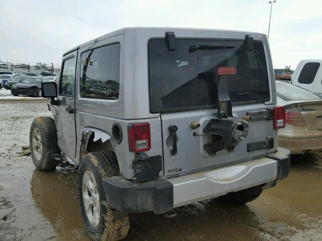 1C4AJWBG7EL127221 - 2014 JEEP WRANGLER S SILVER photo 3