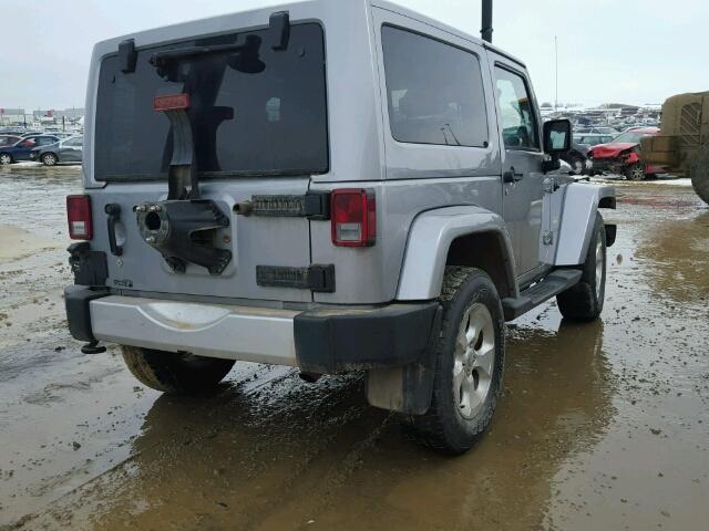 1C4AJWBG7EL127221 - 2014 JEEP WRANGLER S SILVER photo 4