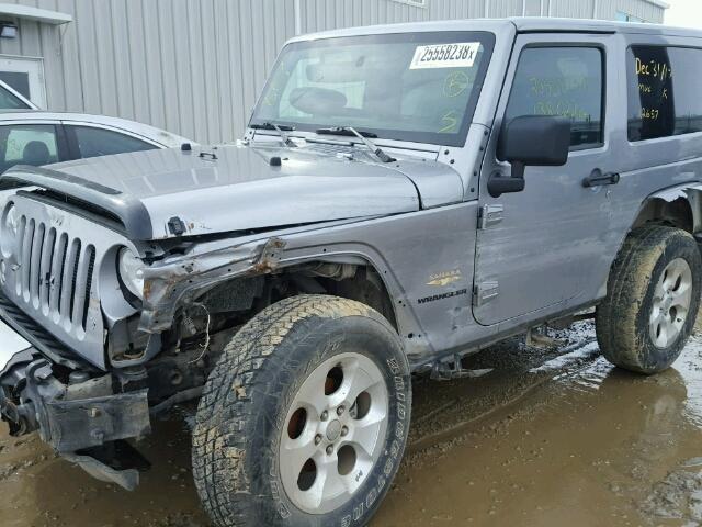 1C4AJWBG7EL127221 - 2014 JEEP WRANGLER S SILVER photo 9