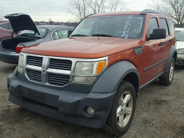 1D8GU28K27W598895 - 2007 DODGE NITRO SXT ORANGE photo 2