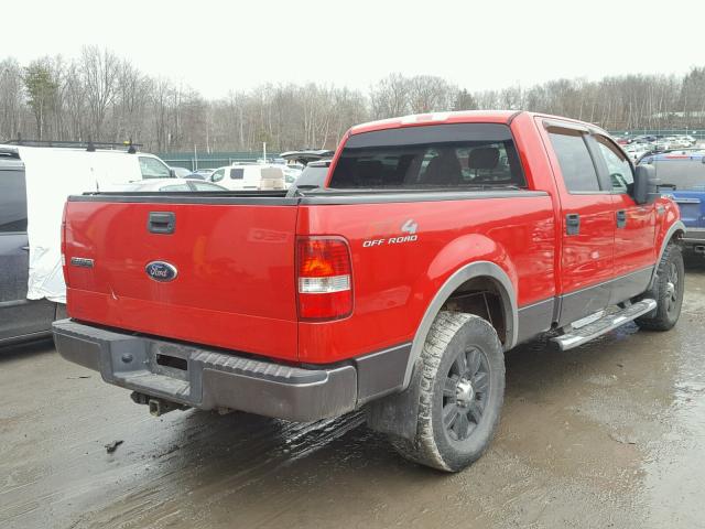 1FTPW14598FB27184 - 2008 FORD F150 SUPER RED photo 4